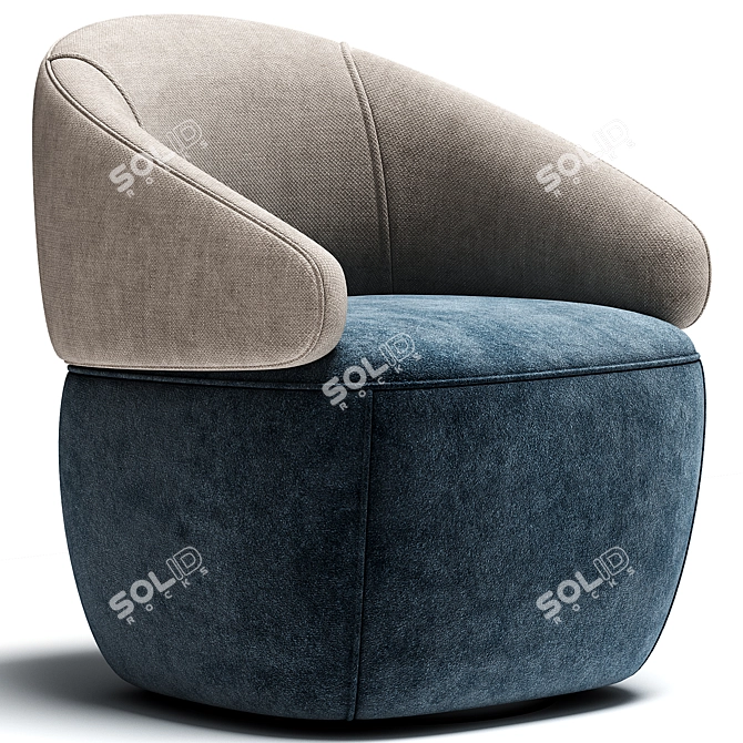 Stylish AGORA Armchair 2017 3D model image 1