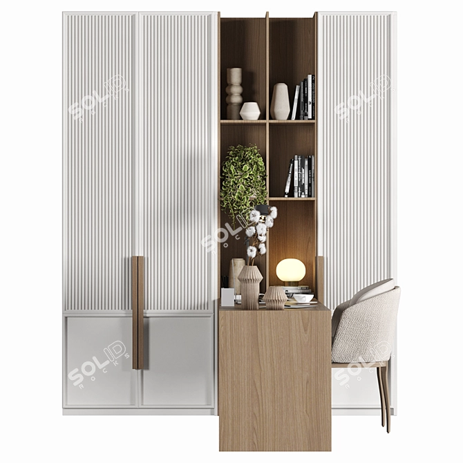 Modern Home Office Furniture Set 3D model image 6