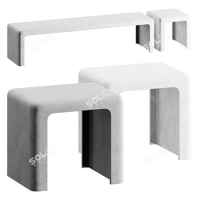 SoftShapes Bench | Chair 3D model image 1