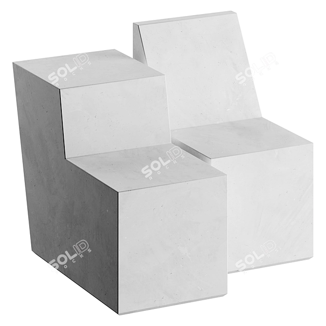 Form-Fitting Sit Chair 3D model image 1