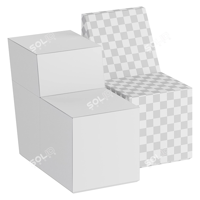 Form-Fitting Sit Chair 3D model image 3