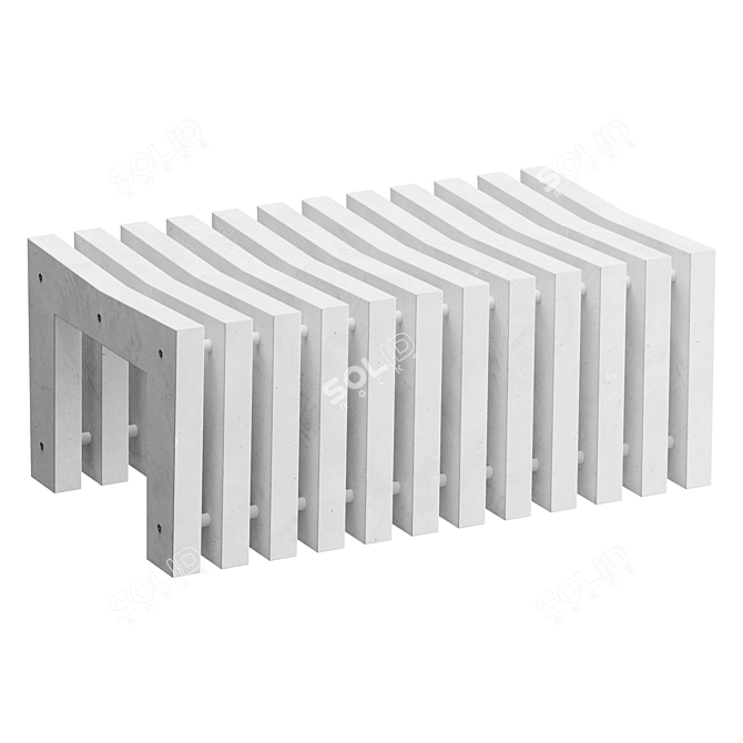 Modern Bench Master Layer 3D model image 2