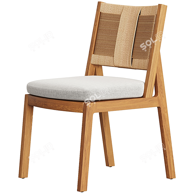 Roc Outdoor Dining Set 3D model image 7