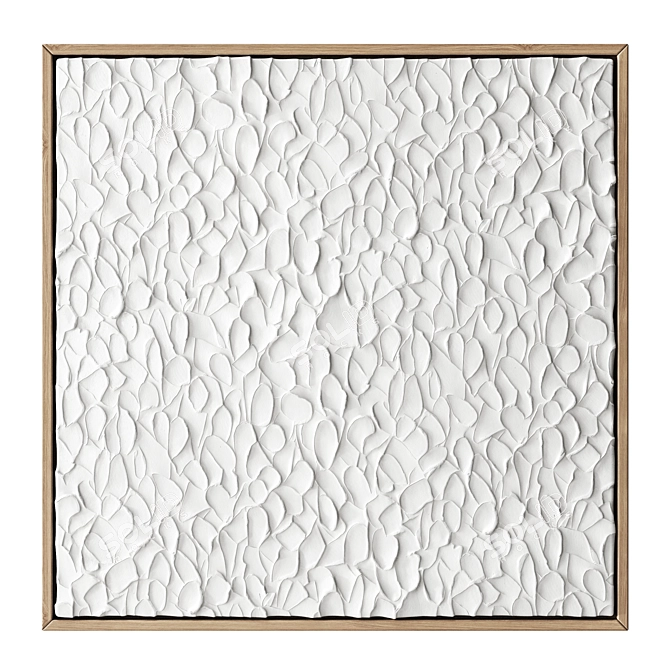 Minimalistic Impasto White Canvas 3D model image 6