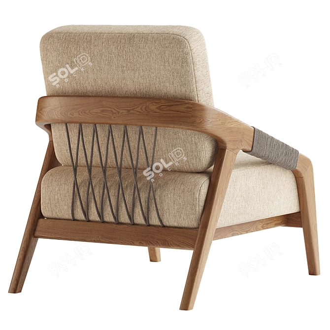 Sleek Dexter Lounge Chair 3D model image 3