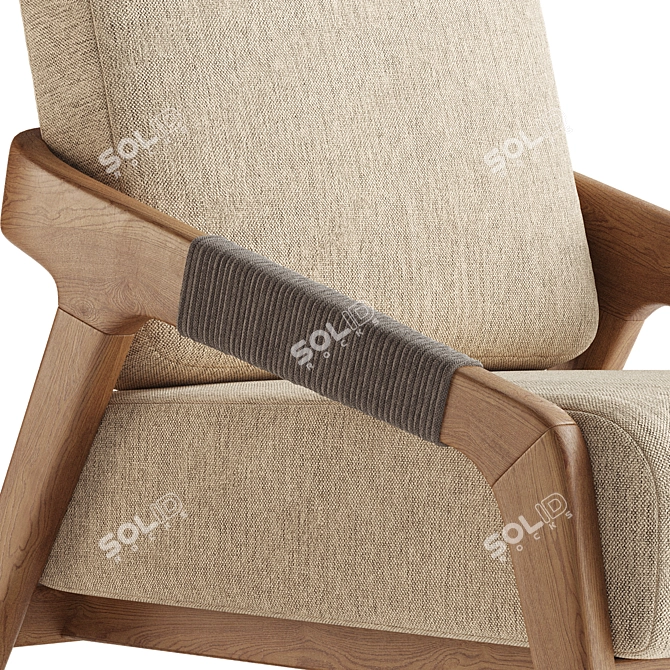 Sleek Dexter Lounge Chair 3D model image 5