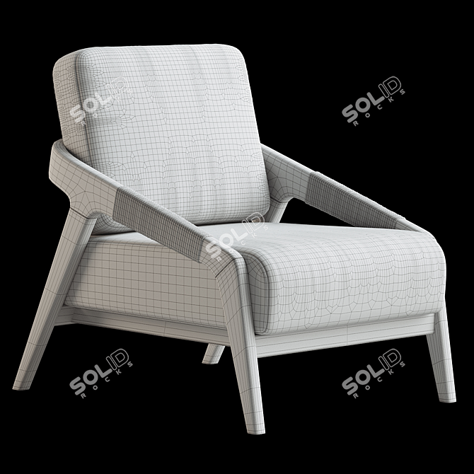 Sleek Dexter Lounge Chair 3D model image 6