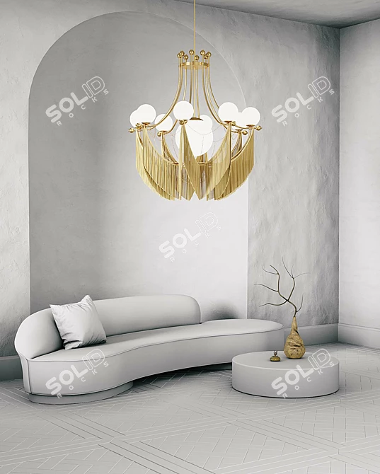 Elegant ''Clementine'' Chandelier by Pikartlights 3D model image 5