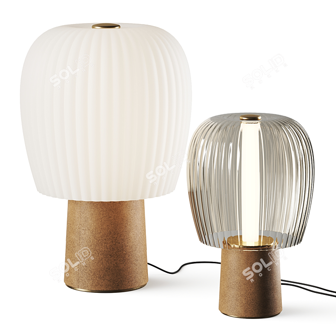 Elegant Nymph Table Lamp 3D model image 2