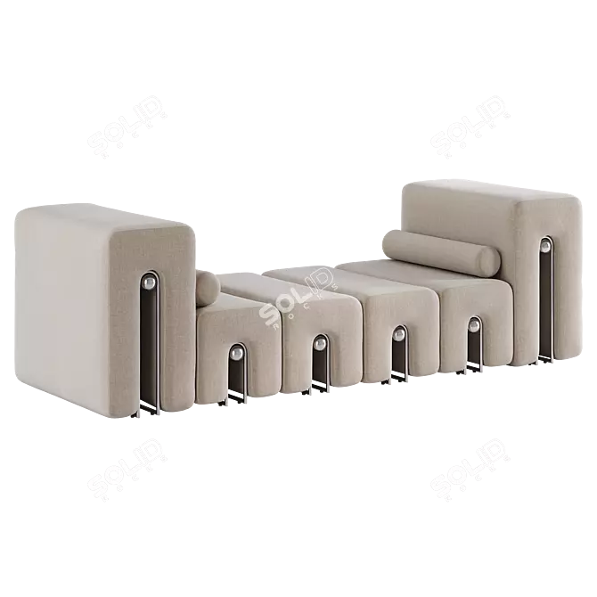 Modern Elegance Daybed Soft Witness 3D model image 4