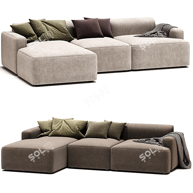 Melva Pana Corner Sofa 4-Plazas 3D model image 1