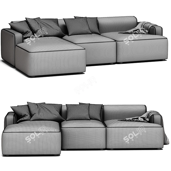 Melva Pana Corner Sofa 4-Plazas 3D model image 5