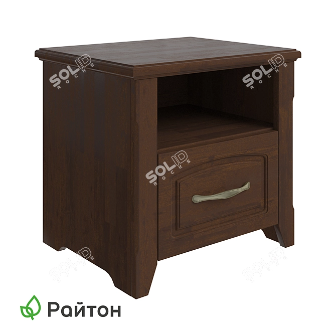 Marselle Nightstand in Wood 3D model image 1