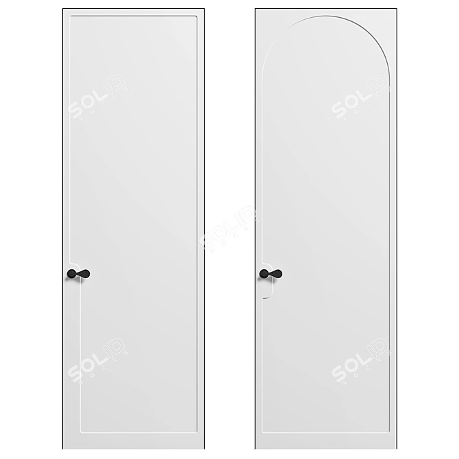 Sleek and Modern Volhovec Doors 3D model image 4