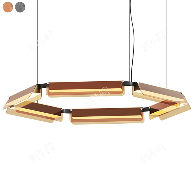  Adjustable Pendant Light with Cords 3D model image 1