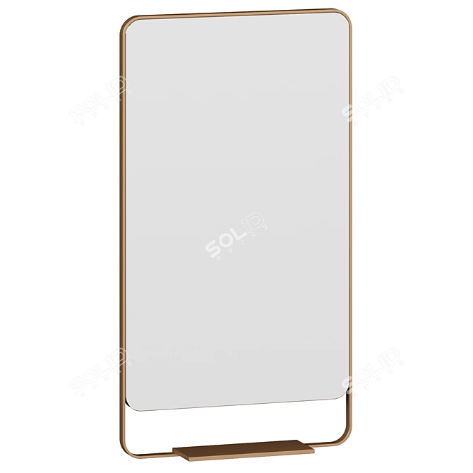 Rey Stainless Steel Frame Mirror 3D model image 1