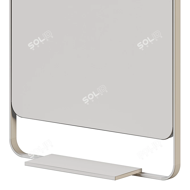 Rey Stainless Steel Frame Mirror 3D model image 6