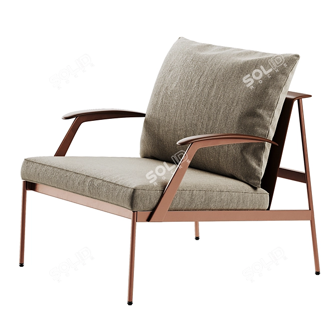 Luxury Ritzwell Lounge Chair 3D model image 1