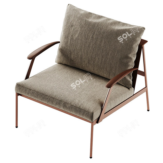 Luxury Ritzwell Lounge Chair 3D model image 2