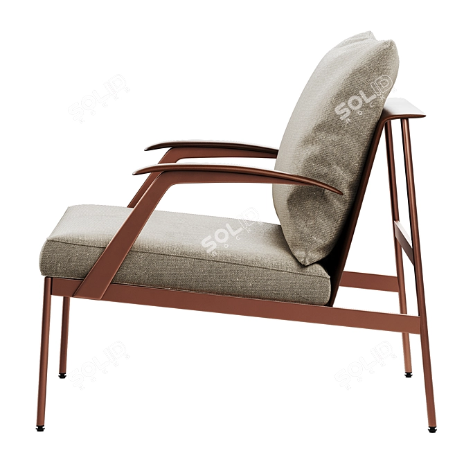 Luxury Ritzwell Lounge Chair 3D model image 3