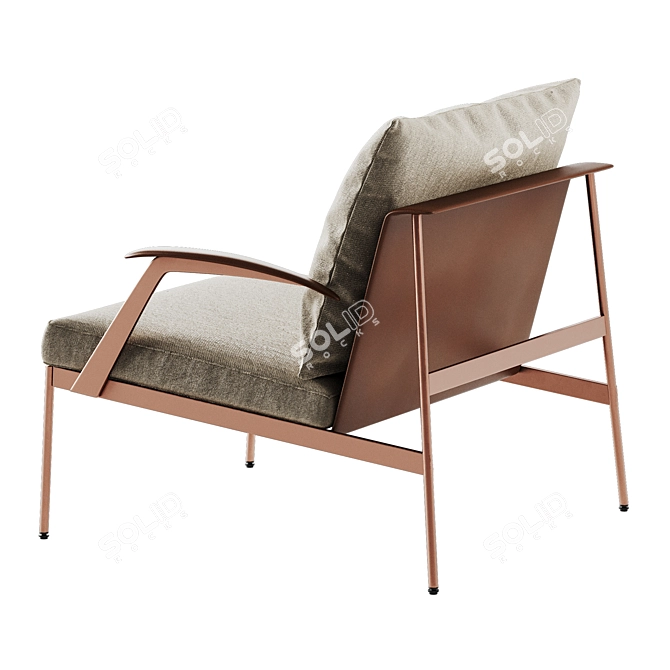 Luxury Ritzwell Lounge Chair 3D model image 4