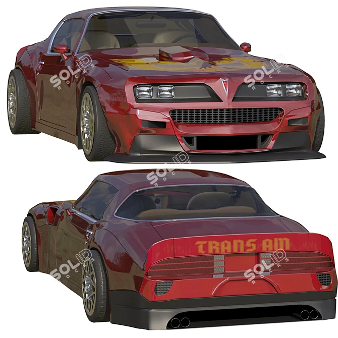 77 Pontiac Firebird Wide Kit 3D model image 3