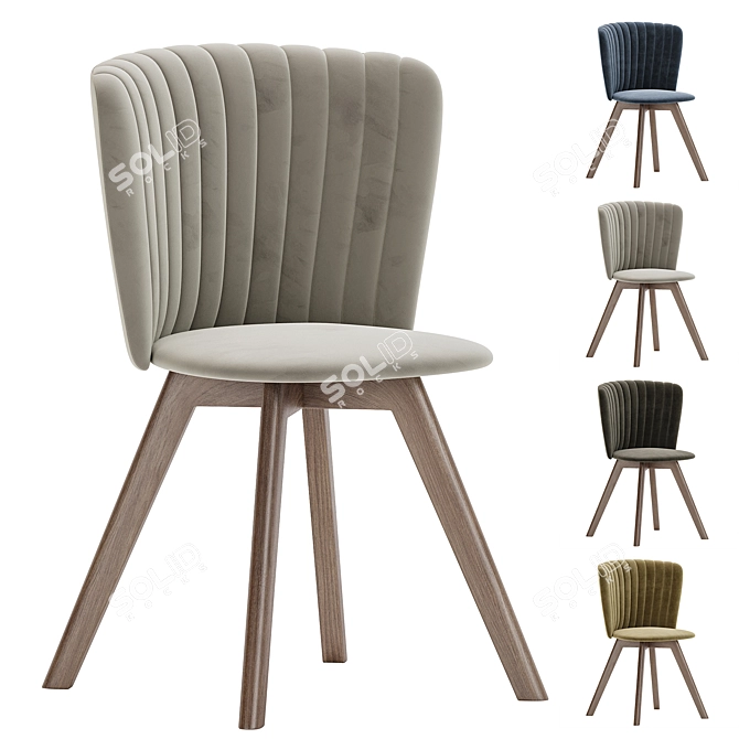 Modern Blue Sandro Chair (3D Model) 3D model image 1