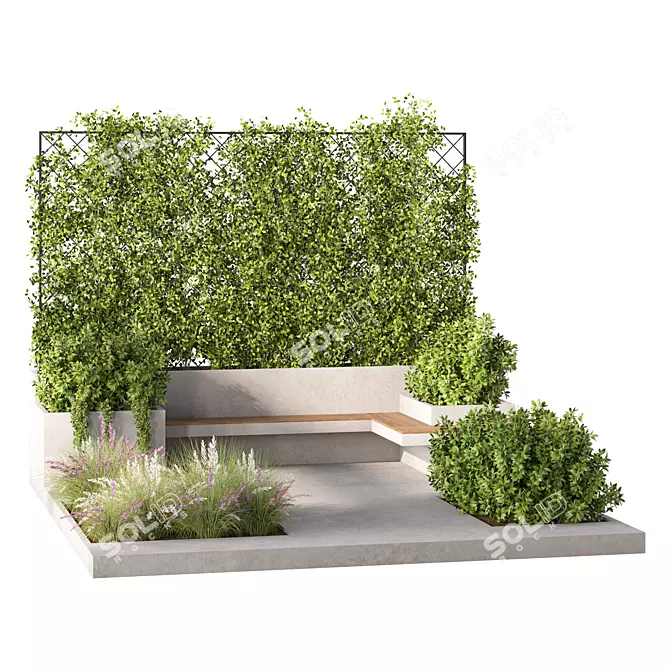 Elevated Rooftop Garden Oasis 3D model image 2