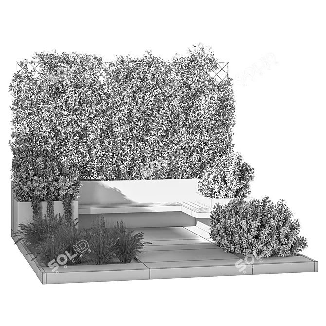 Elevated Rooftop Garden Oasis 3D model image 5