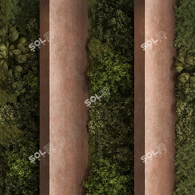 Green Wall Planter Kit 3D model image 2