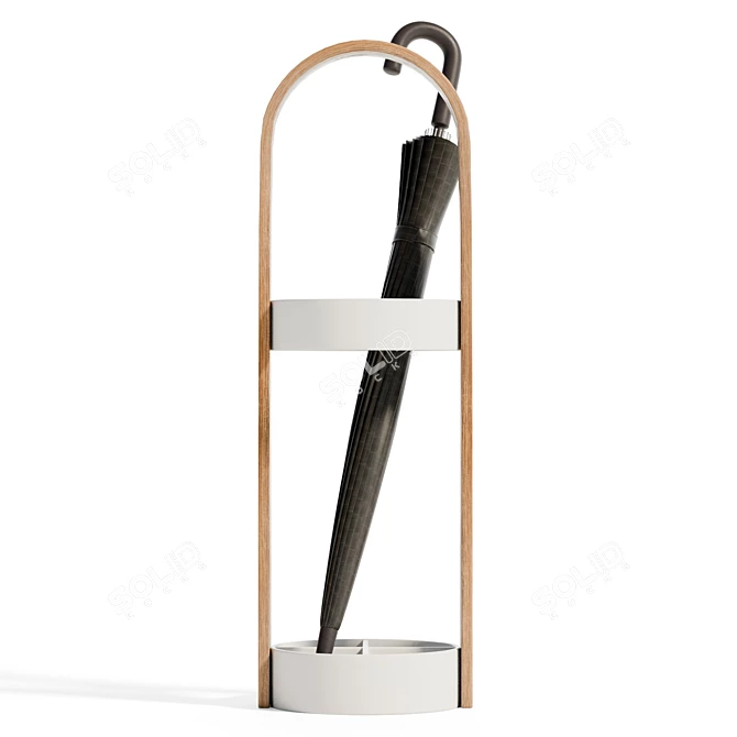 Modern Metal Umbrella Stand 3D model image 2