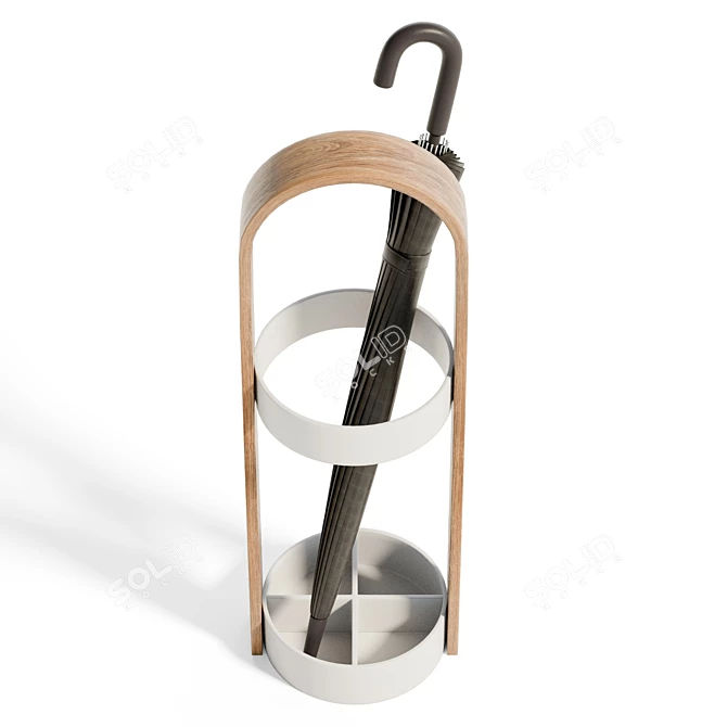 Modern Metal Umbrella Stand 3D model image 3