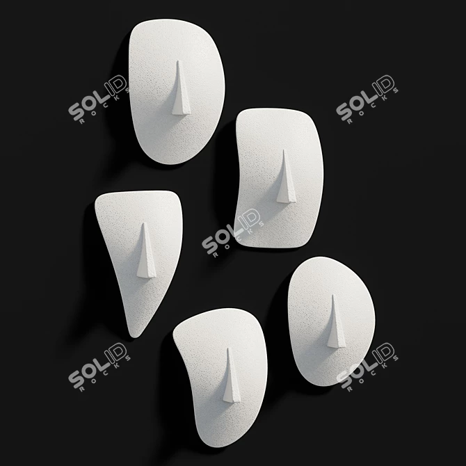 Modern Geometric Wall Art Set 3D model image 1