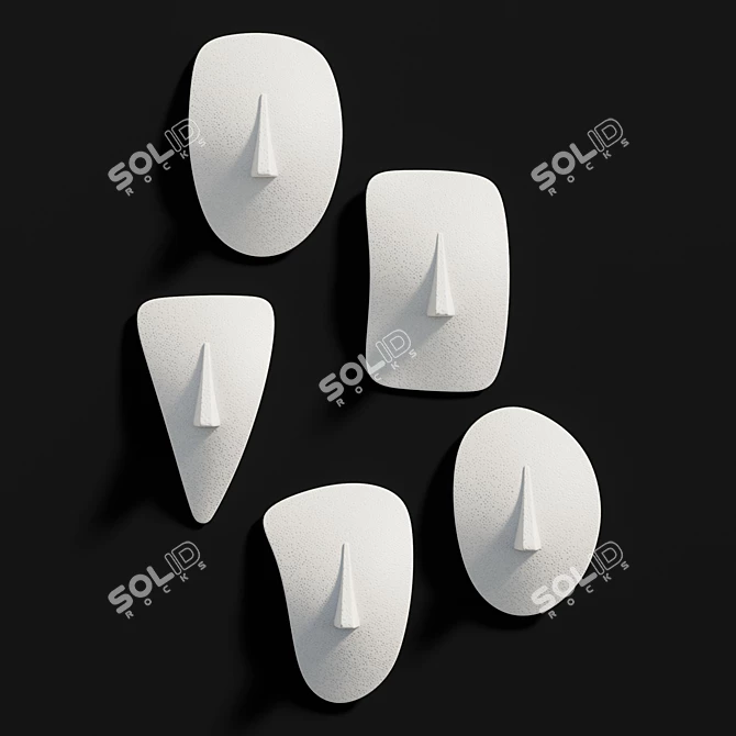 Modern Geometric Wall Art Set 3D model image 2