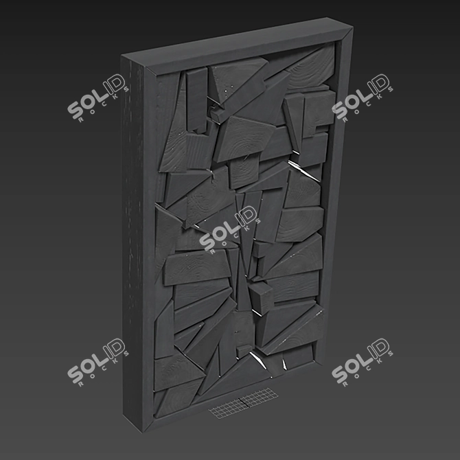 Modern 3D Wood Panel Texture 3D model image 5