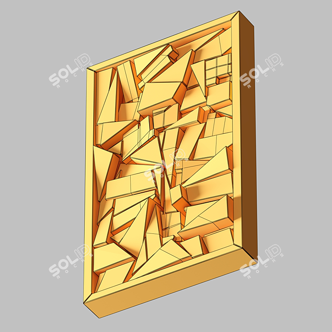 Modern 3D Wood Panel Texture 3D model image 6