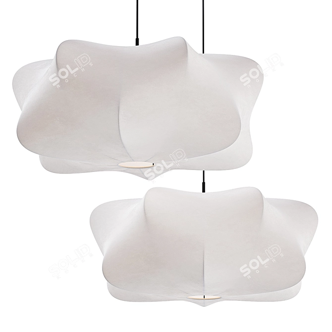 Sleek Cirrus Pendant Light 3D model image 1