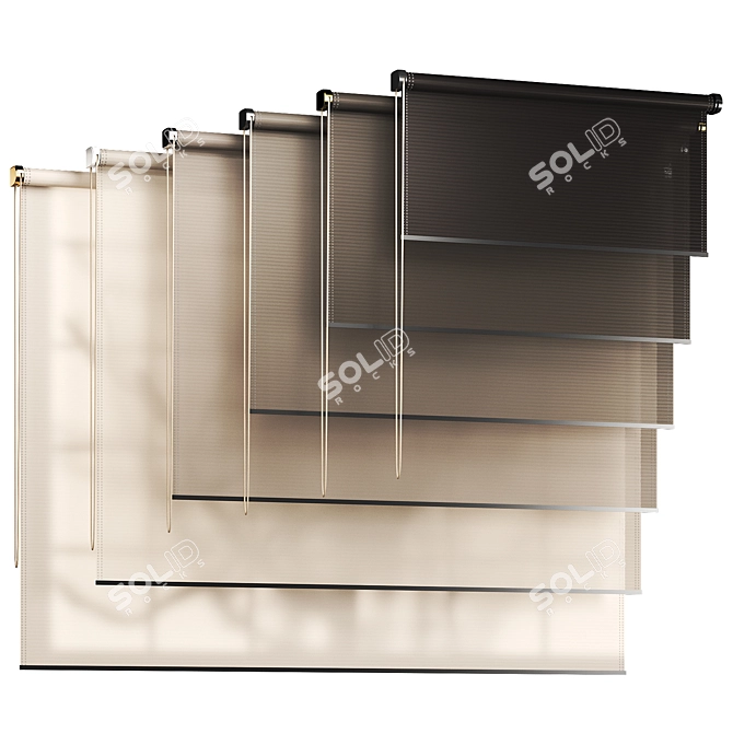 Shadow Play Roller Blinds 3D model image 1