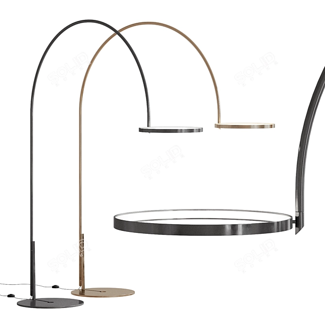 Modern Metal ARX Floor Lamp 3D model image 1