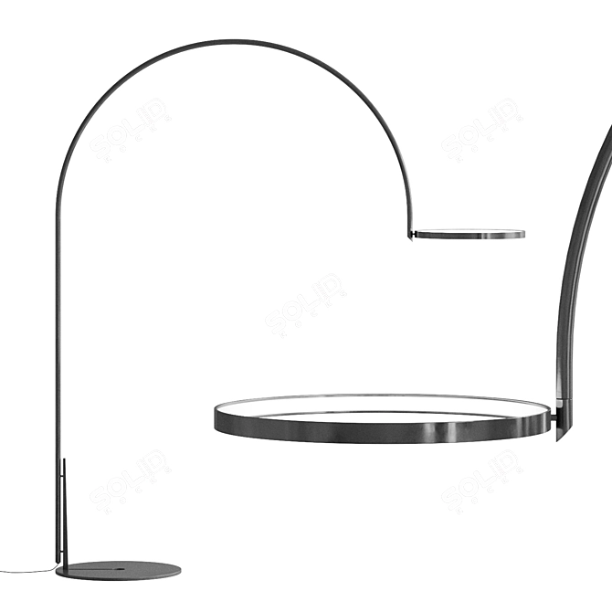 Modern Metal ARX Floor Lamp 3D model image 2