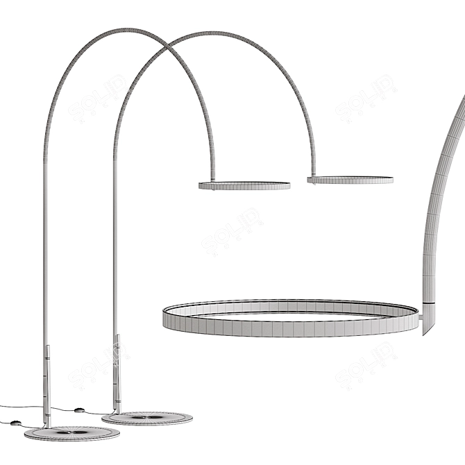 Modern Metal ARX Floor Lamp 3D model image 4