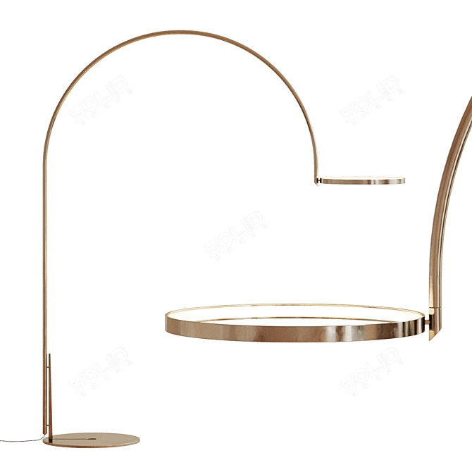 Modern Metal ARX Floor Lamp 3D model image 8