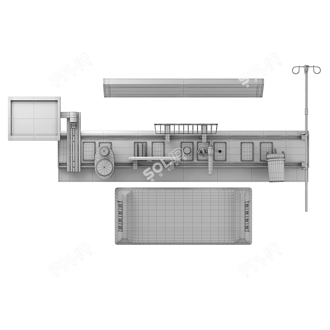 Healthcare Facility Headwall Solution 3D model image 4