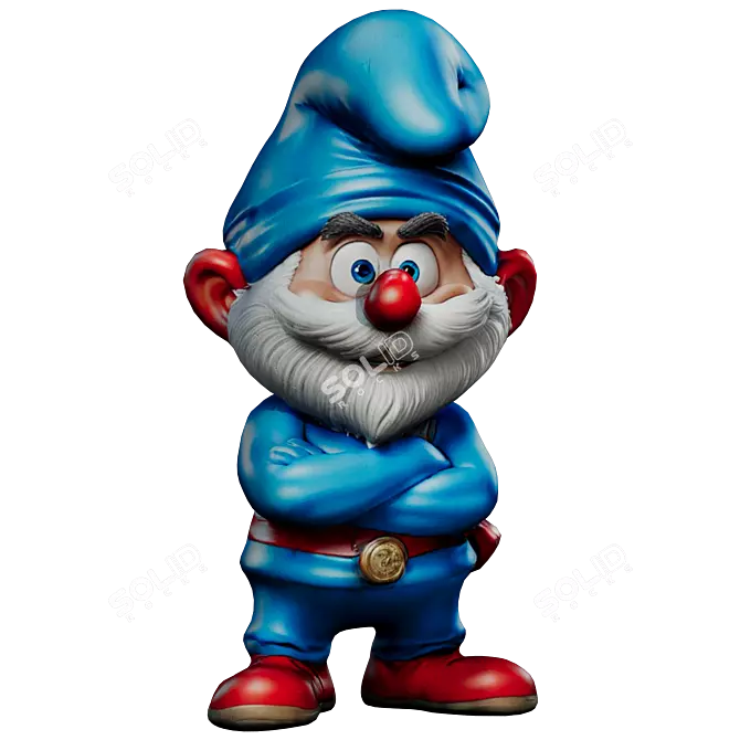 Papa Smurf Figurine 2021 3D model image 1