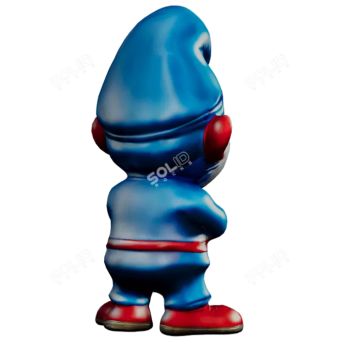 Papa Smurf Figurine 2021 3D model image 3