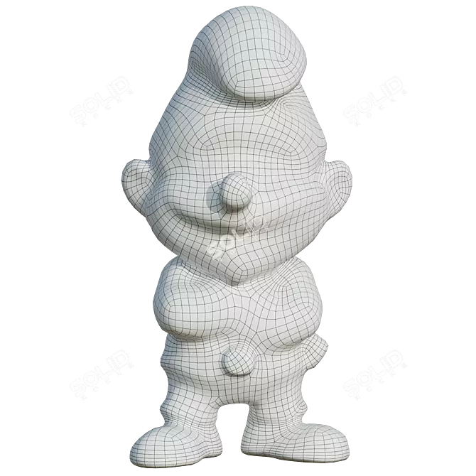 Papa Smurf Figurine 2021 3D model image 4