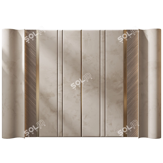 Modern 3D Wall Panel Decor 3D model image 1