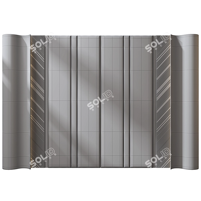 Modern 3D Wall Panel Decor 3D model image 3