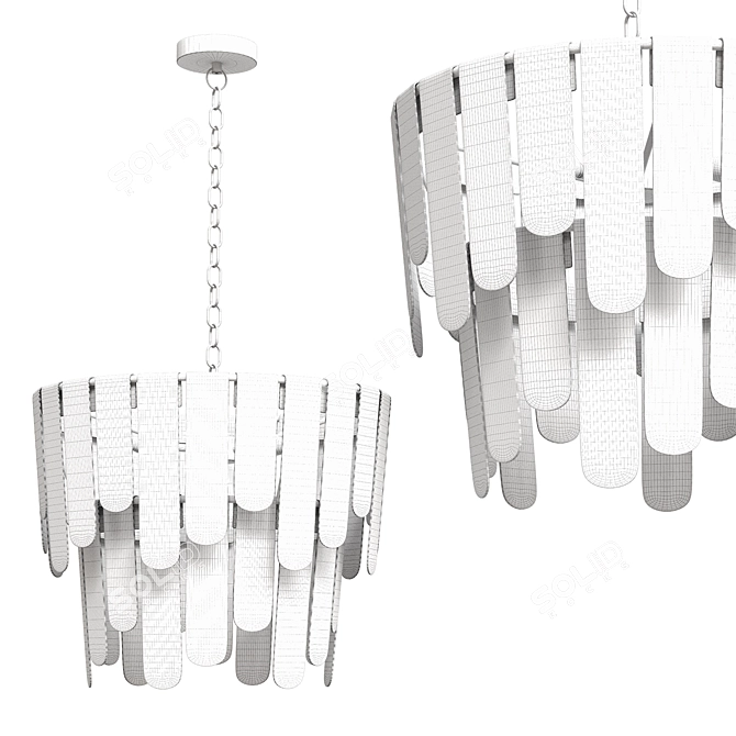 Next Grey Vittoria Pendant Chandelier 3D model image 3