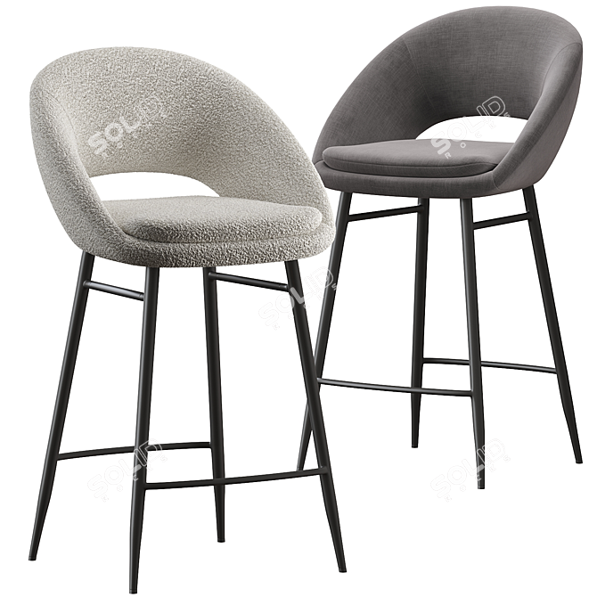 Modern Industrial Bar Stool, 2014 3D model image 1